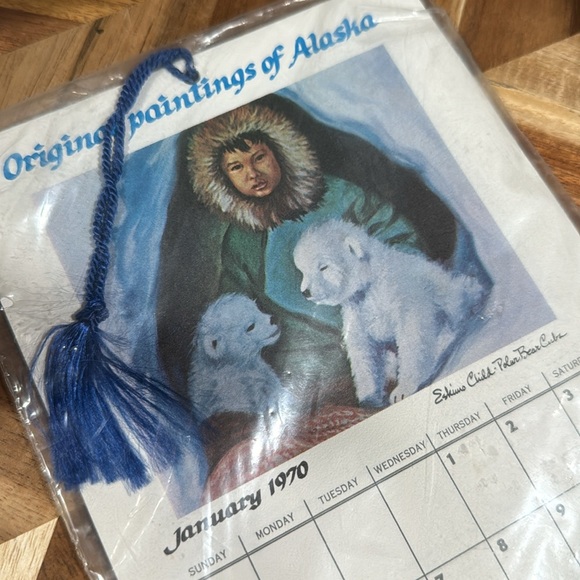 New in Plastic 1970 Original Paintings of Alaska Calendar - Picture 2 of 7